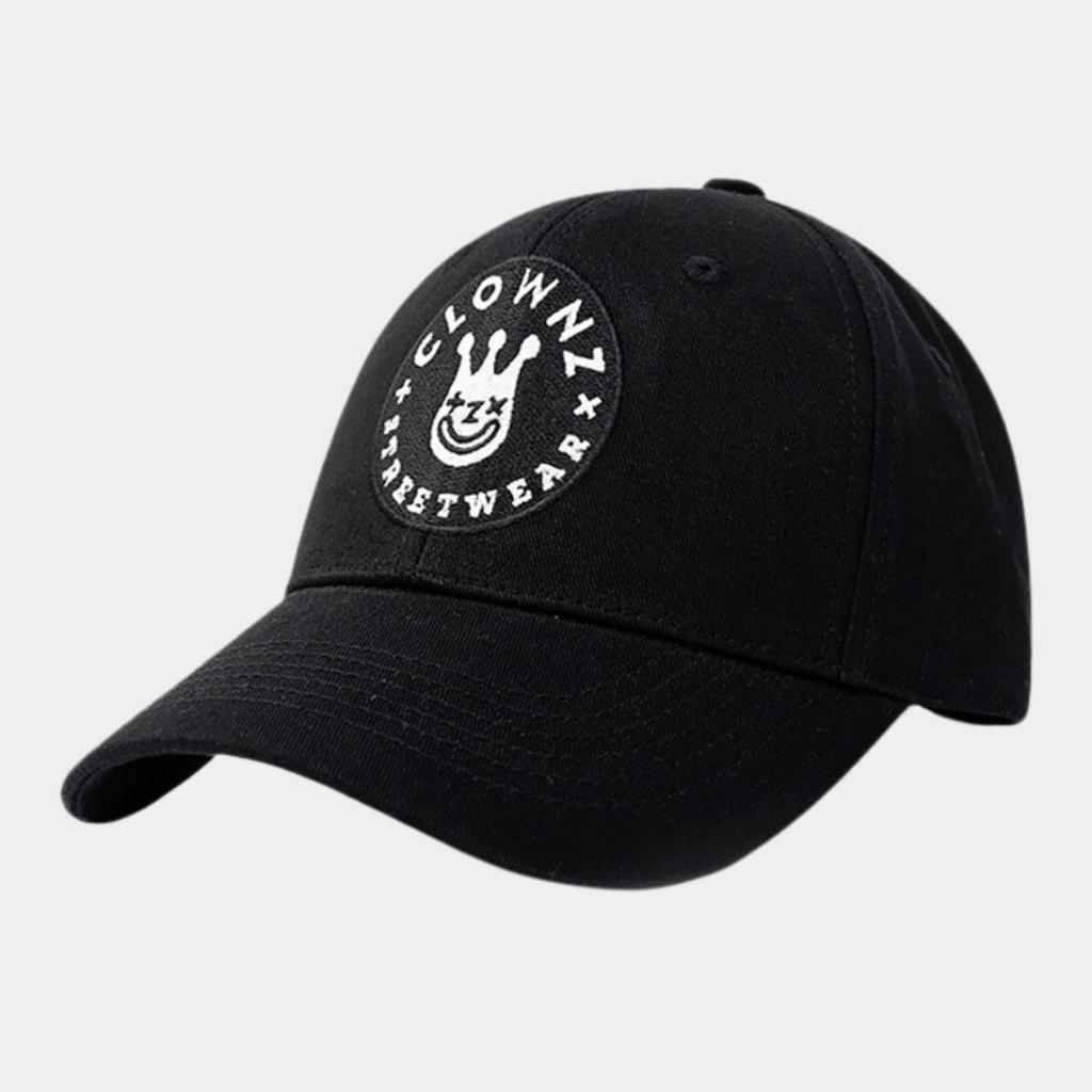 Caps, embroidered hats with local brand ClownZ Smile Face V2 unisex Korean ulzzang for men and women