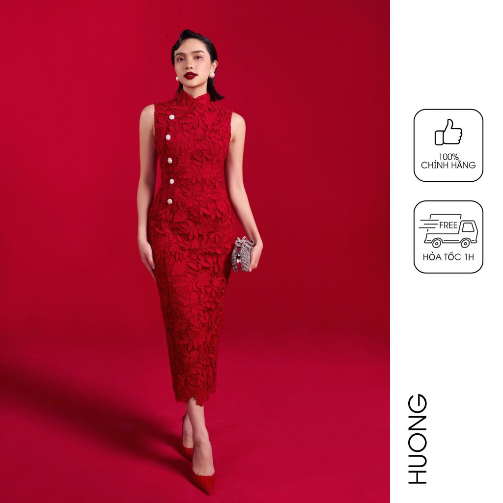 Floral lace dress Adeline Lace Dress HUONG BOUTIQUE HBV1279