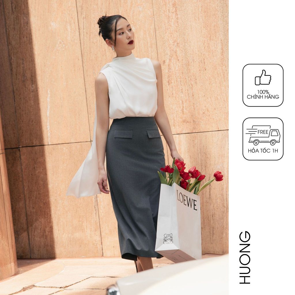 Áo sơ mi lụa Chloe Silk Top HUONG BOUTIQUE HBSM1128