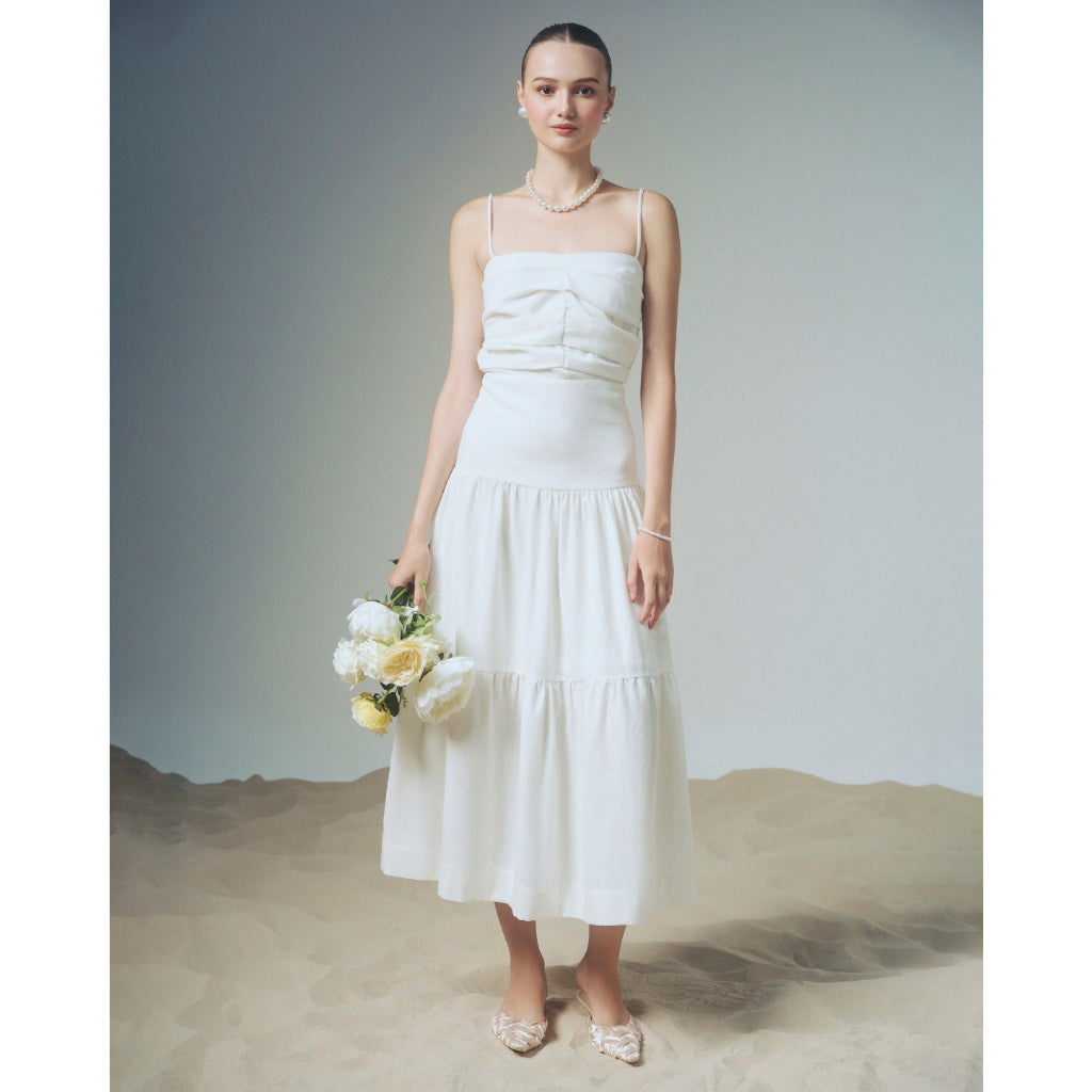 Marcia Linen Design Two-String Dress with Bow at the Back | 4245 | Lana Official