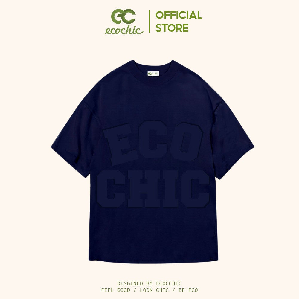 Áo Phông ECOCHIC EMBOSSED WORD TEE Local Brand Chính Hãng Unisex Form Rộng Oversize Premium Cotton 100% B021