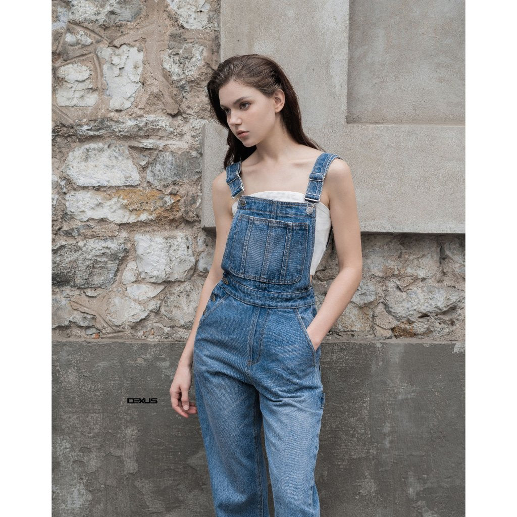 ELLIE OVERALLS Women's Long Jeans Overalls Youthful Dynamic Style _DXY110010