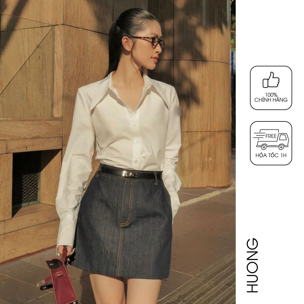 Áo sơ mi trắng Jane Shirt HUONG BOUTIQUE HBSM1120