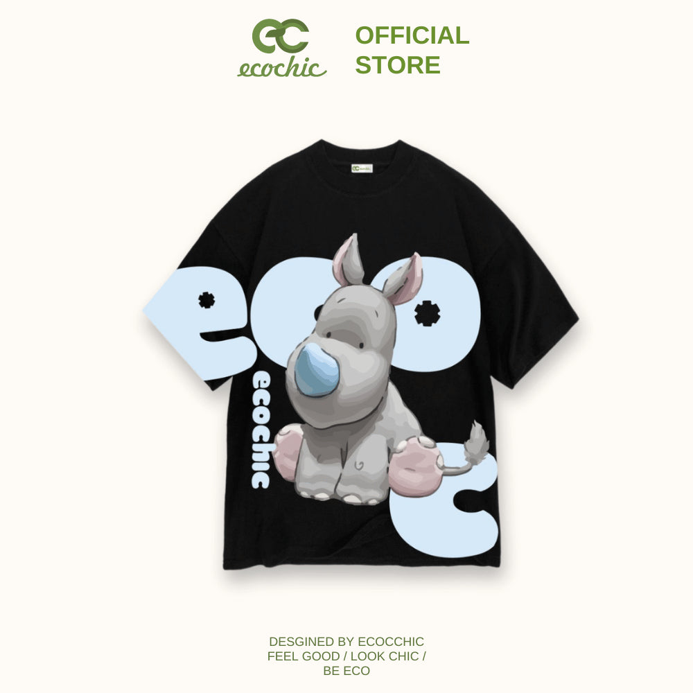 ECOCHIC RHINO T SHIRT Local Brand Authentic Unisex Oversize Premium Cotton 100% B028