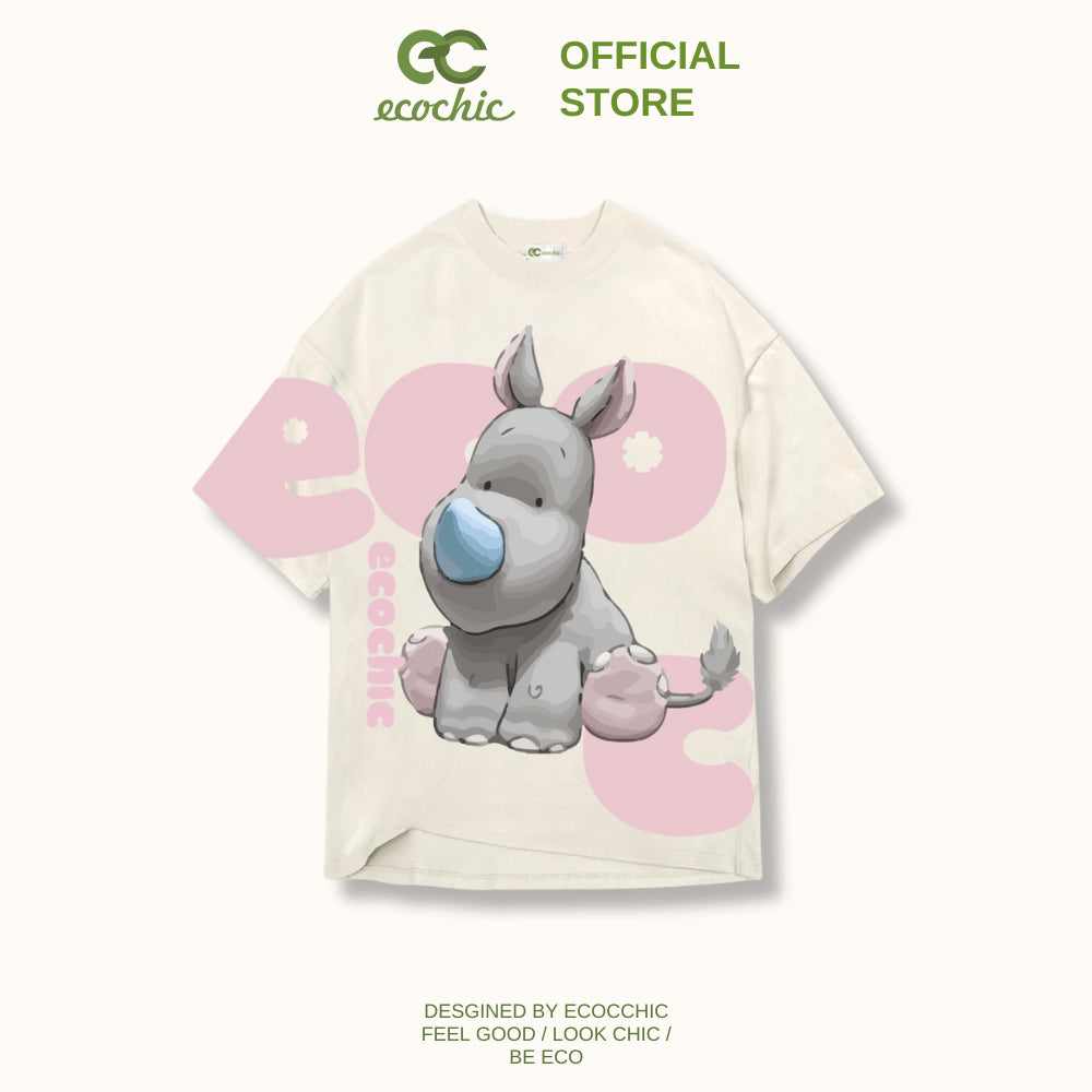 ECOCHIC RHINO T SHIRT Local Brand Authentic Unisex Oversize Premium Cotton 100% B028