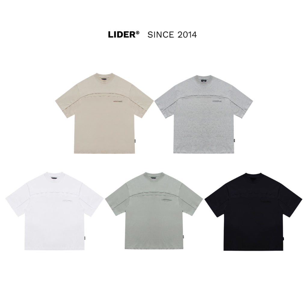 Basic Unisex LIDER ORIGINAL BOXY TEE - White/ Beige/ Blue/ Gray/ Black