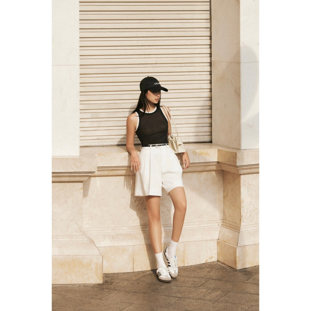 HUONG BOUTIQUE BSQS03 white shorts