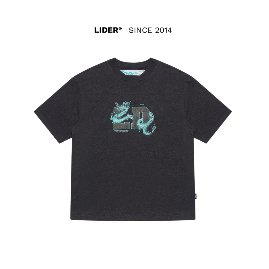 Unisex Dragon Embroidered T-Shirt Tiffany Boxy Tee LIDER LDD TEE