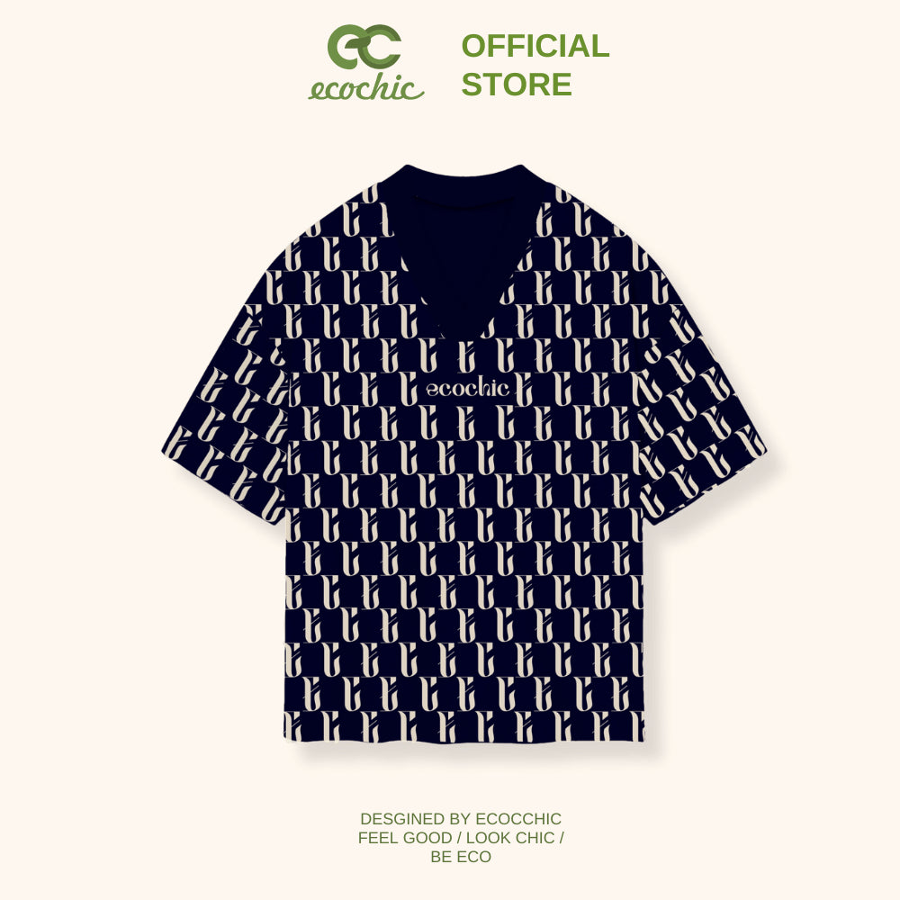 ECOCHIC EC MONOGRAM TEE ESSENTIALS Local Brand Genuine Unisex Loose Form Oversize Premium Cotton 100% B033