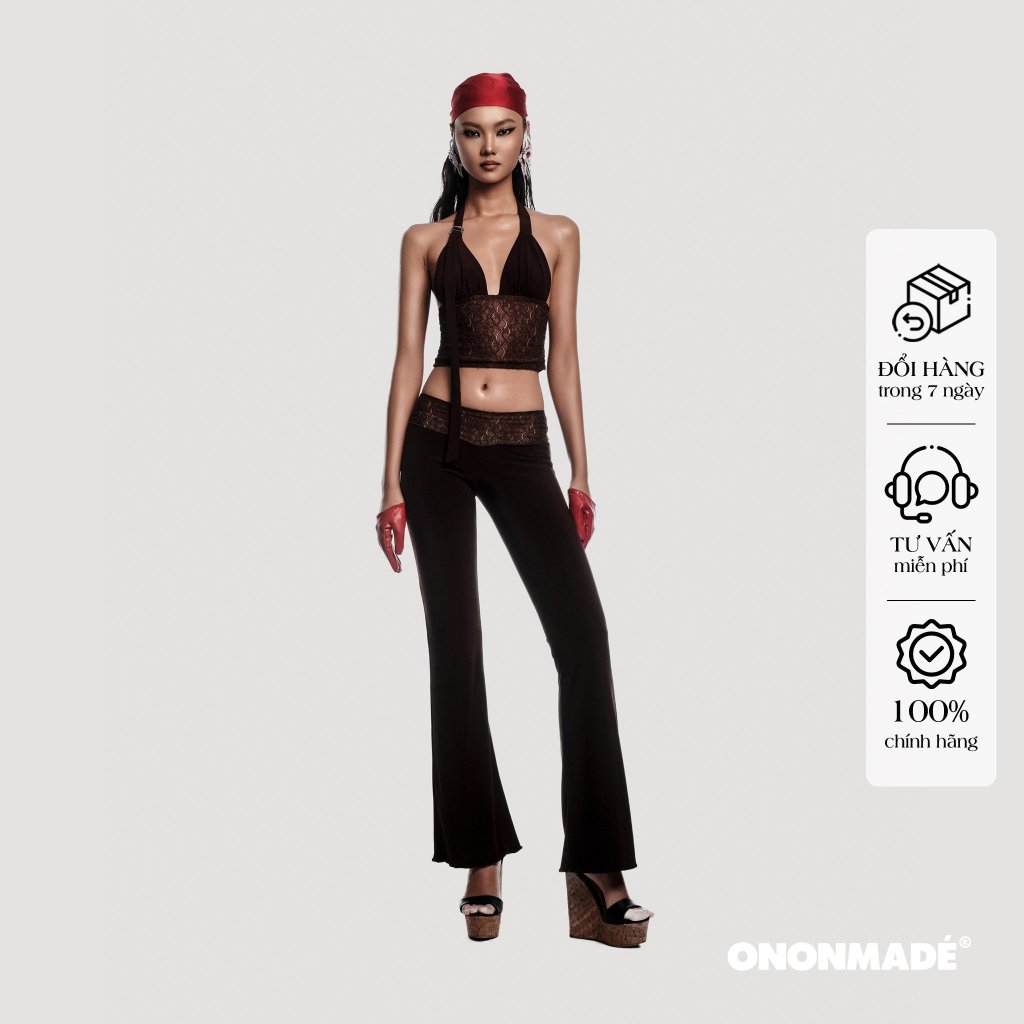 ONONMADE Two-piece Crochet Top, Flared Pants Liv Set (Retail Available)