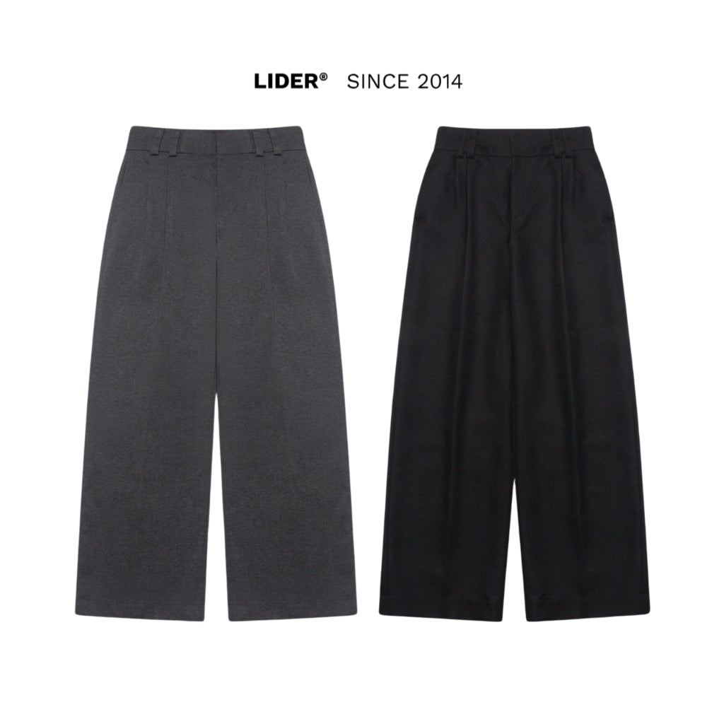 LIDER Watson Wide Leg Trousers - Gray/Black