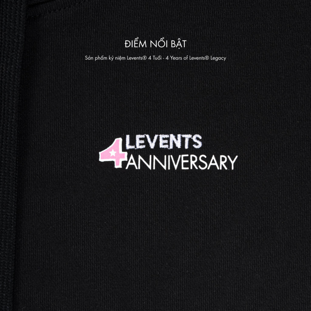 Hoodie Levents 4 Years Anniversary/ Black