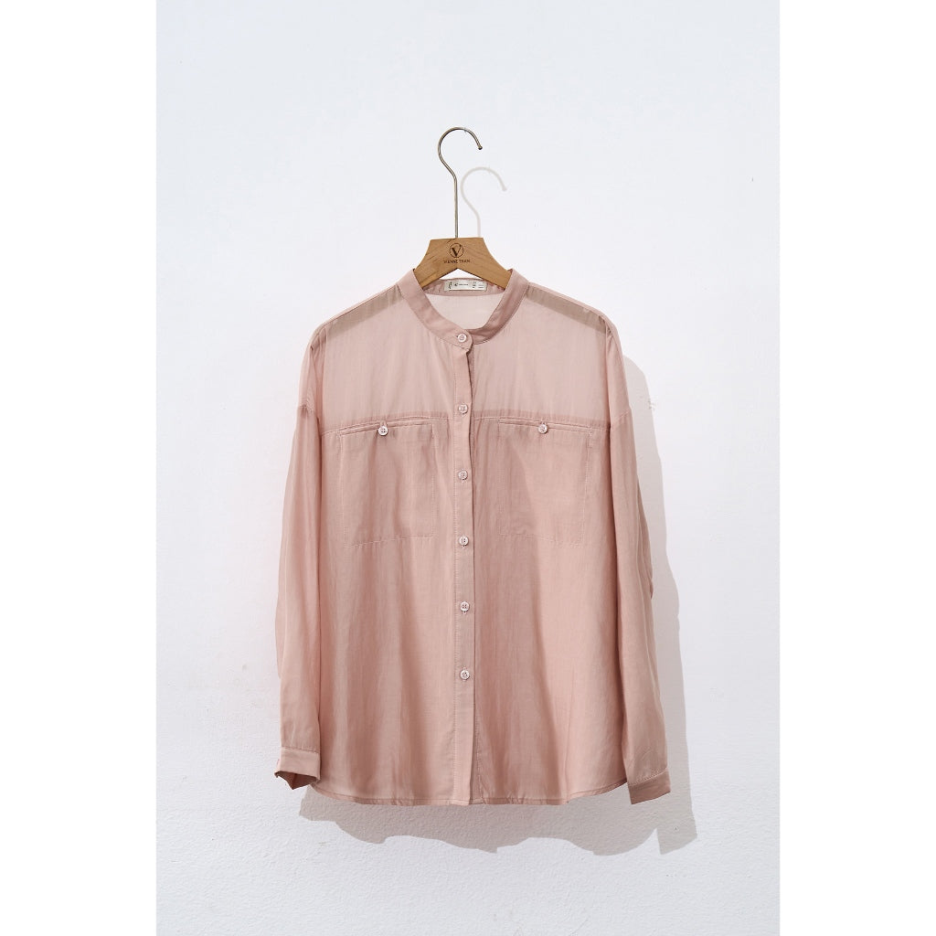 VIEN TRAN V61H24H002 wide-chested, loose-fitting boat neck shirt