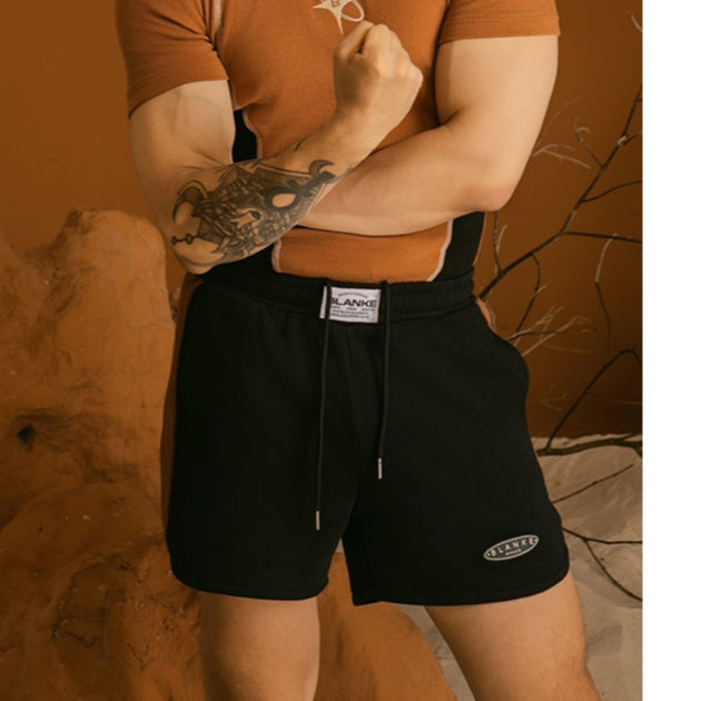 BLANKESPACE Hacivat Shorts Sports Shorts Black Brown Crab Leg Fabric Men Women Unisex