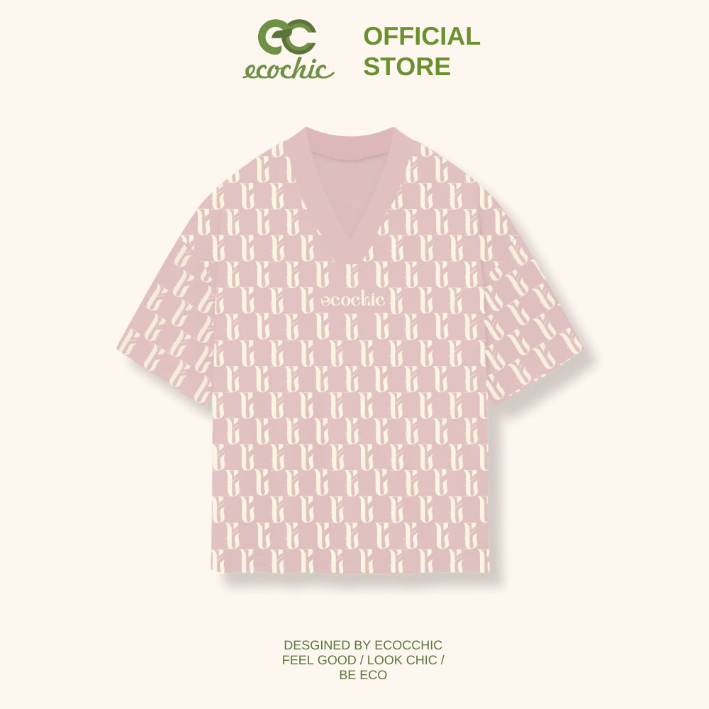 ECOCHIC EC MONOGRAM TEE ESSENTIALS Local Brand Genuine Unisex Loose Form Oversize Premium Cotton 100% B033