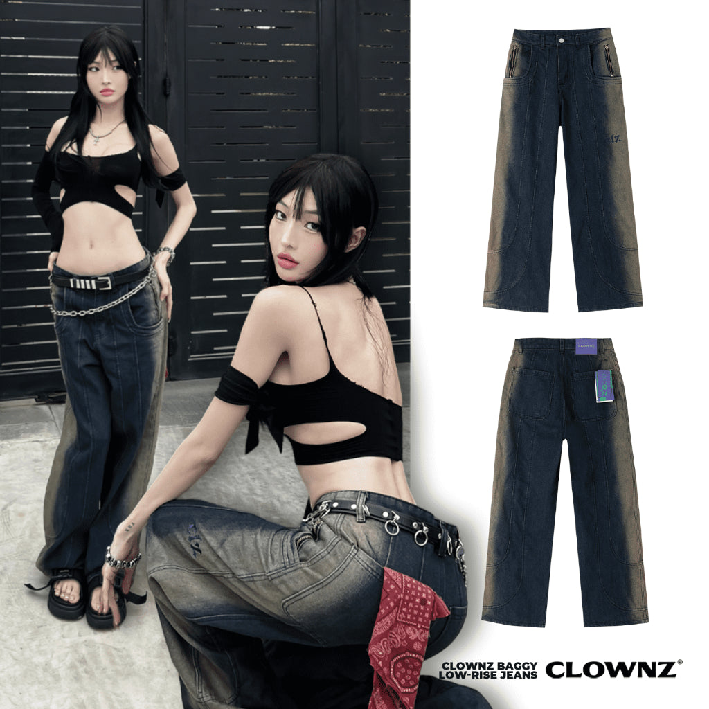 Quần dài ClownZ Baggy Low-rise Jeans basic unisex nam nữ quần bò quần jeans