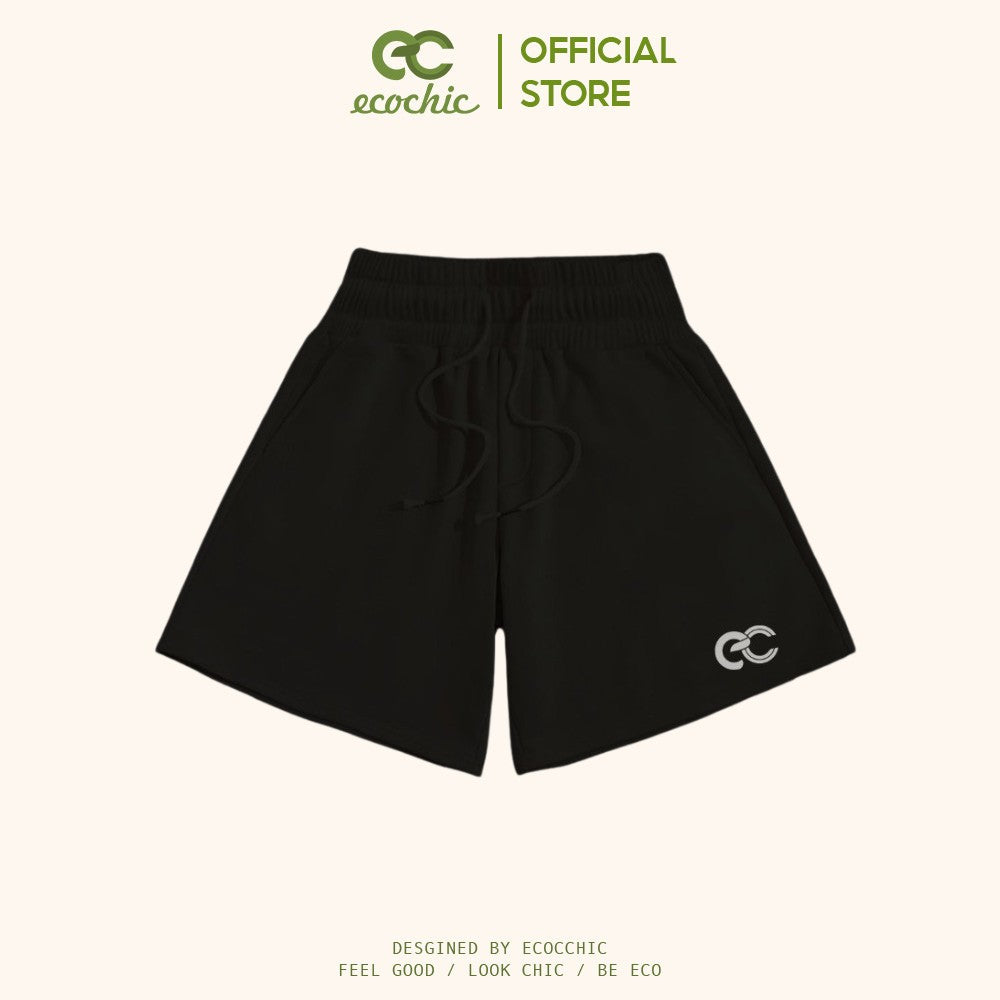 ECOCHIC High Waist Shorts for Men and Women, Elastic Drawstring, Good Absorption, Cool, Genuine, High Quality, 100% Cotton B039