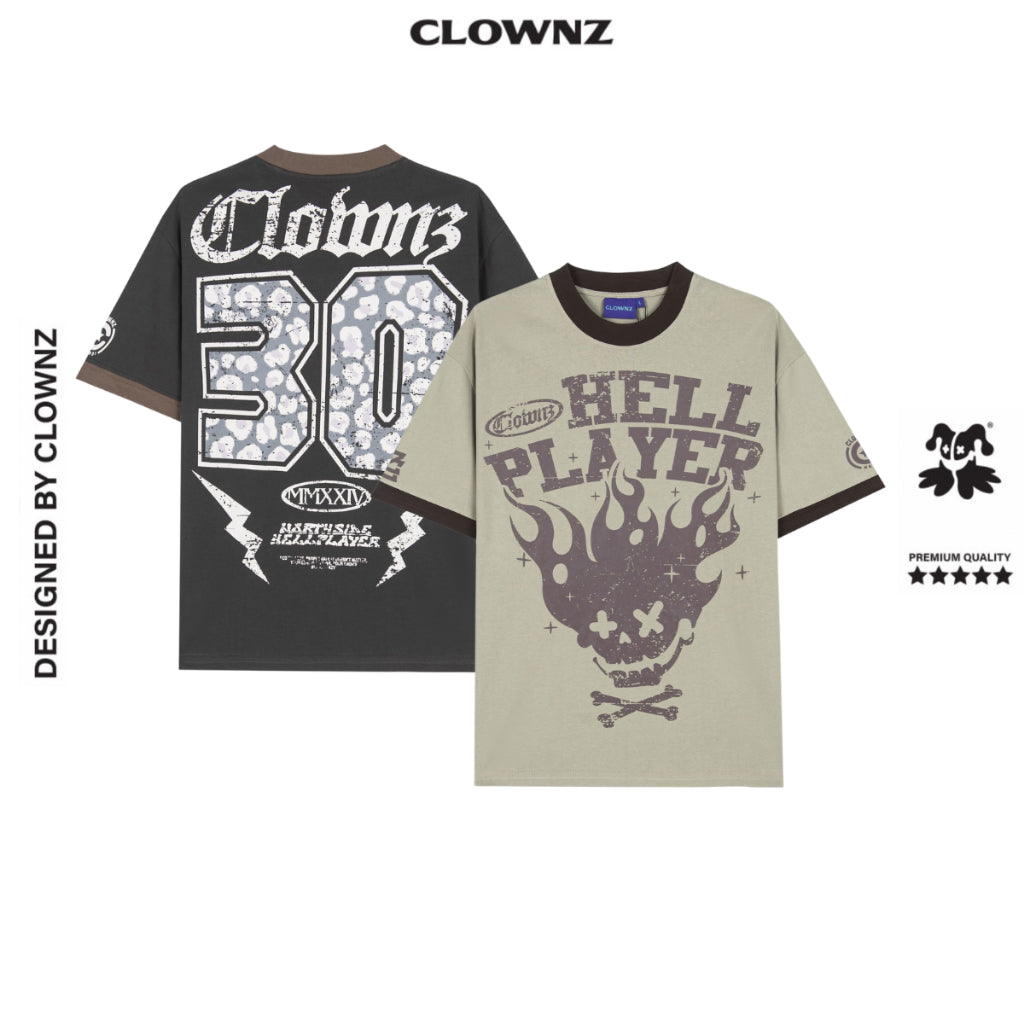 ClownZ Hell-Player T-shirt No.30 T-shirt local brand high quality cotton beautiful shirt unisex t-shirt for men and women