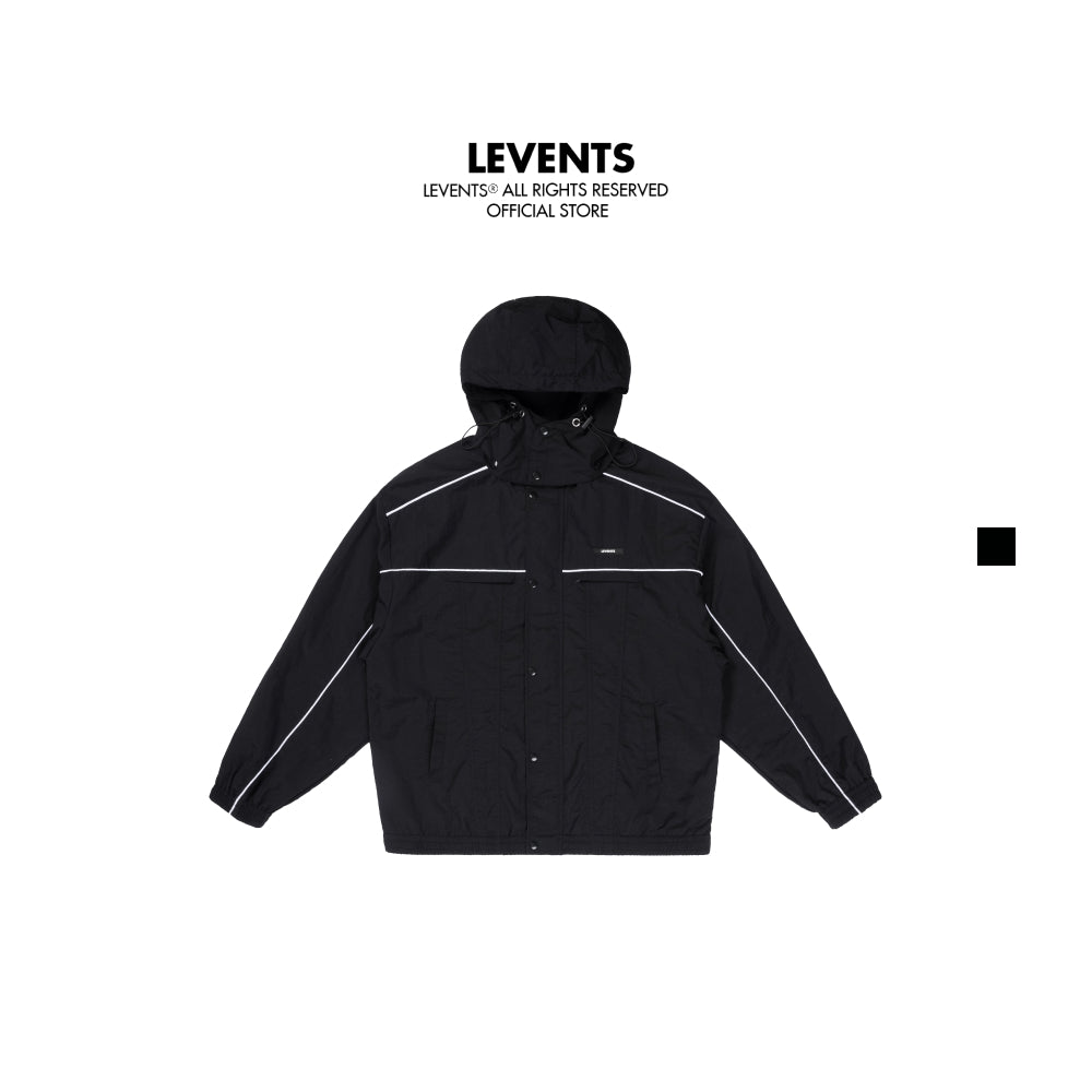 Áo Khoác Levents Classic Wrinkle Nylon Line Hood Jacket/ Black