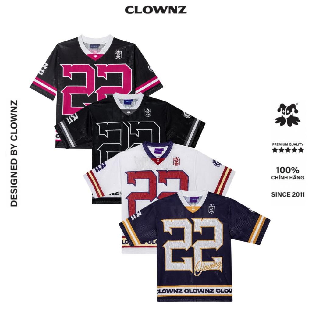 Áo phông ClownZ 22 Jersey T-shirt áo đẹp tay lỡ cổ tròn vải mesh cao cấp áo thun nam nữ unisex