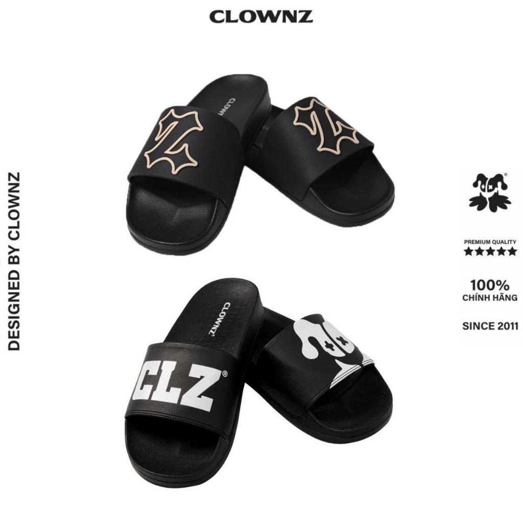 Local brand Clownz Z Letter Slipper flat sole rubber sandals for men and women, soft and light basic