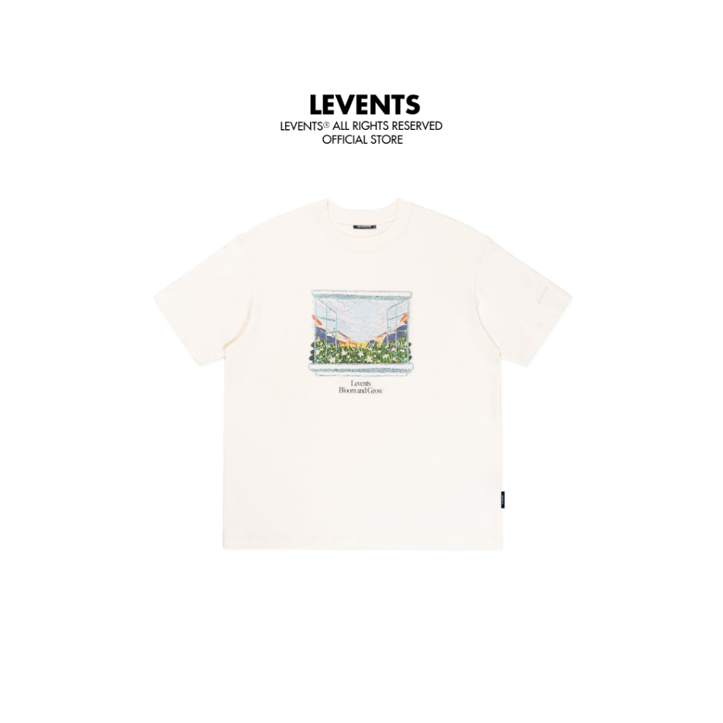 Levents Flowers Window/ Cream T-shirt