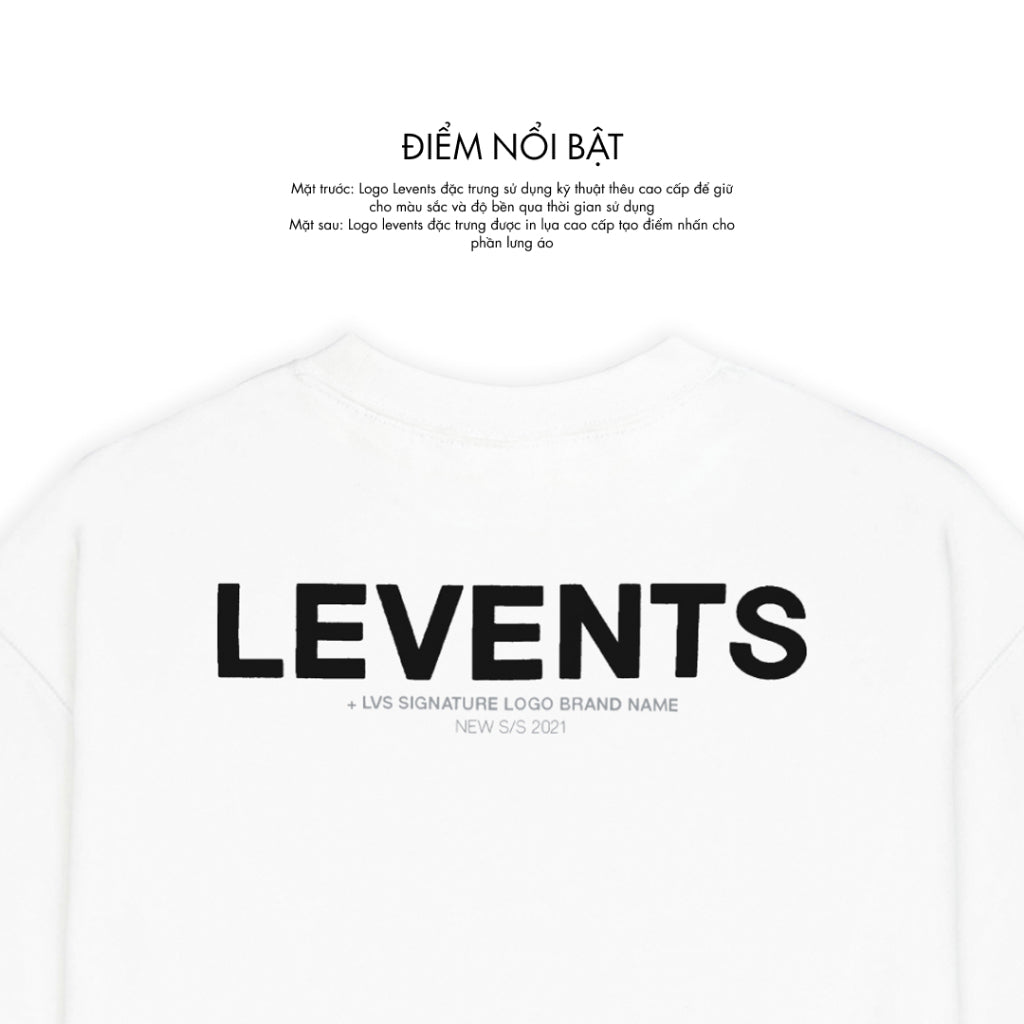 Áo Thun Levents XL Logo White/ Black