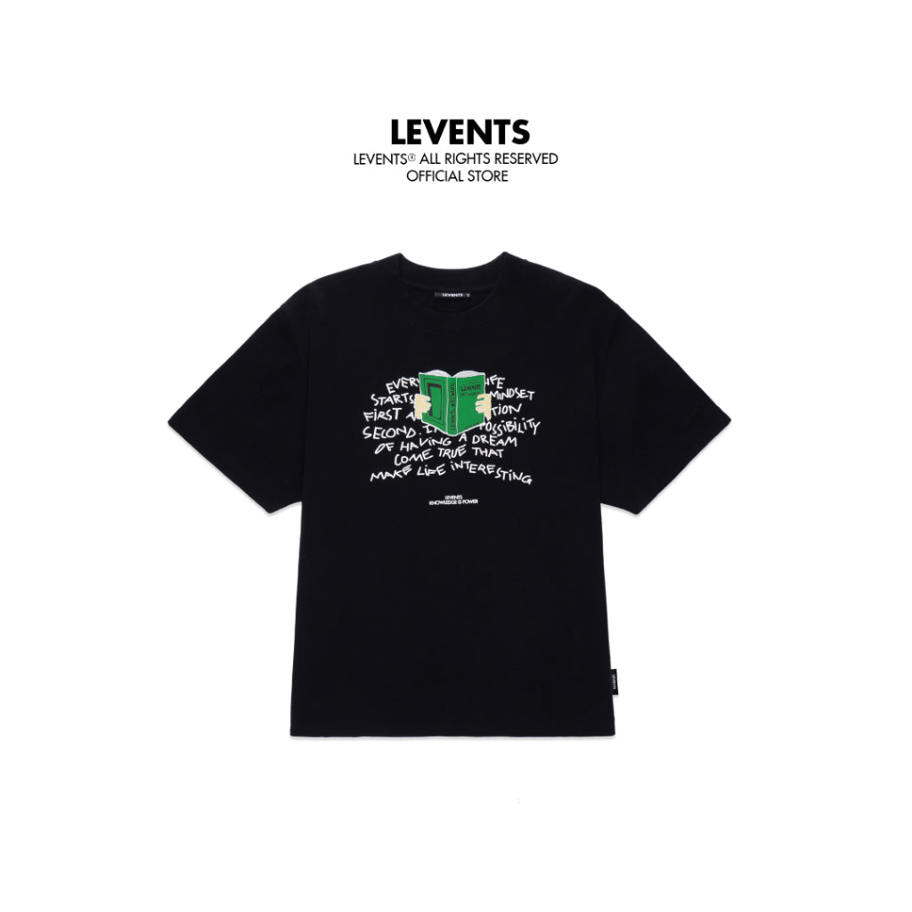 Boxy Levents Book T-shirt/ Black