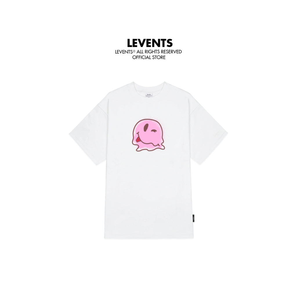 Levents Melt Face/ White T-shirt