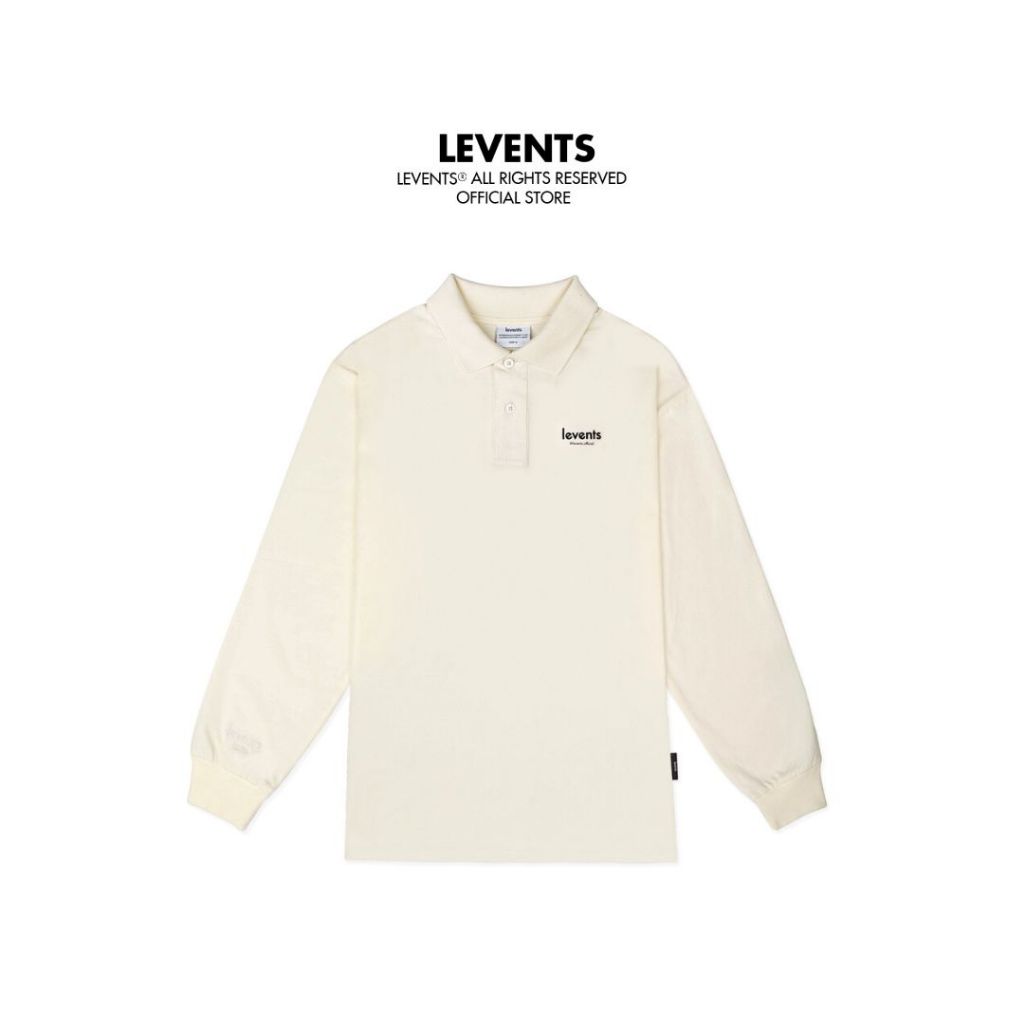 Áo Polo Longsleeve Levents Pepper Salt/ Cream