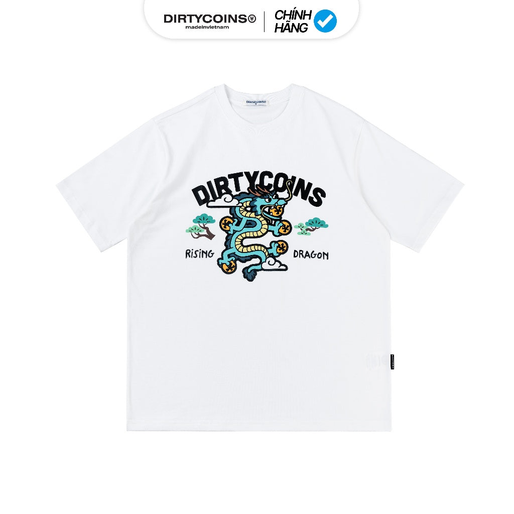 DirtyCoins Rising Dragon T-shirt - White