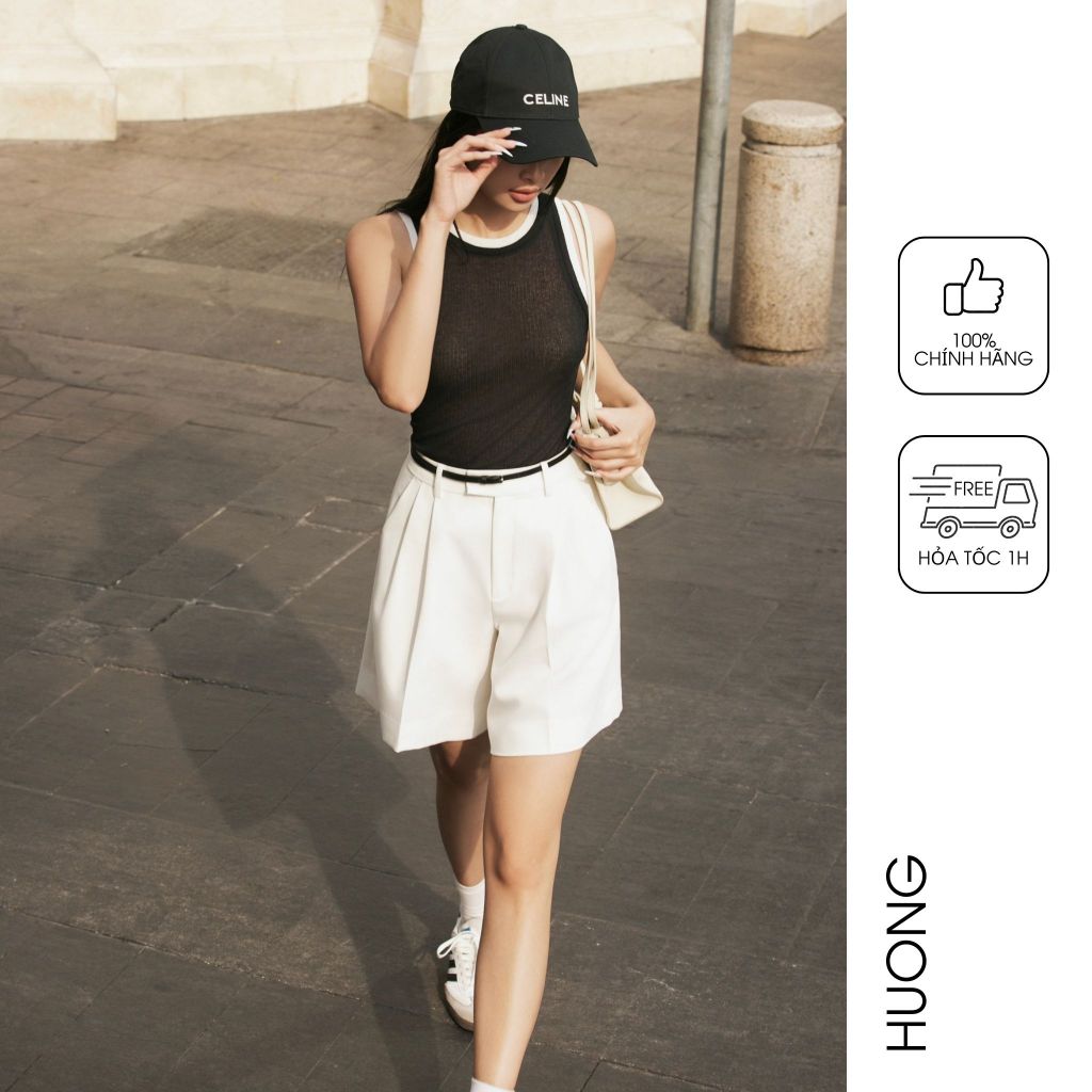 HUONG BOUTIQUE BSQS03 white shorts