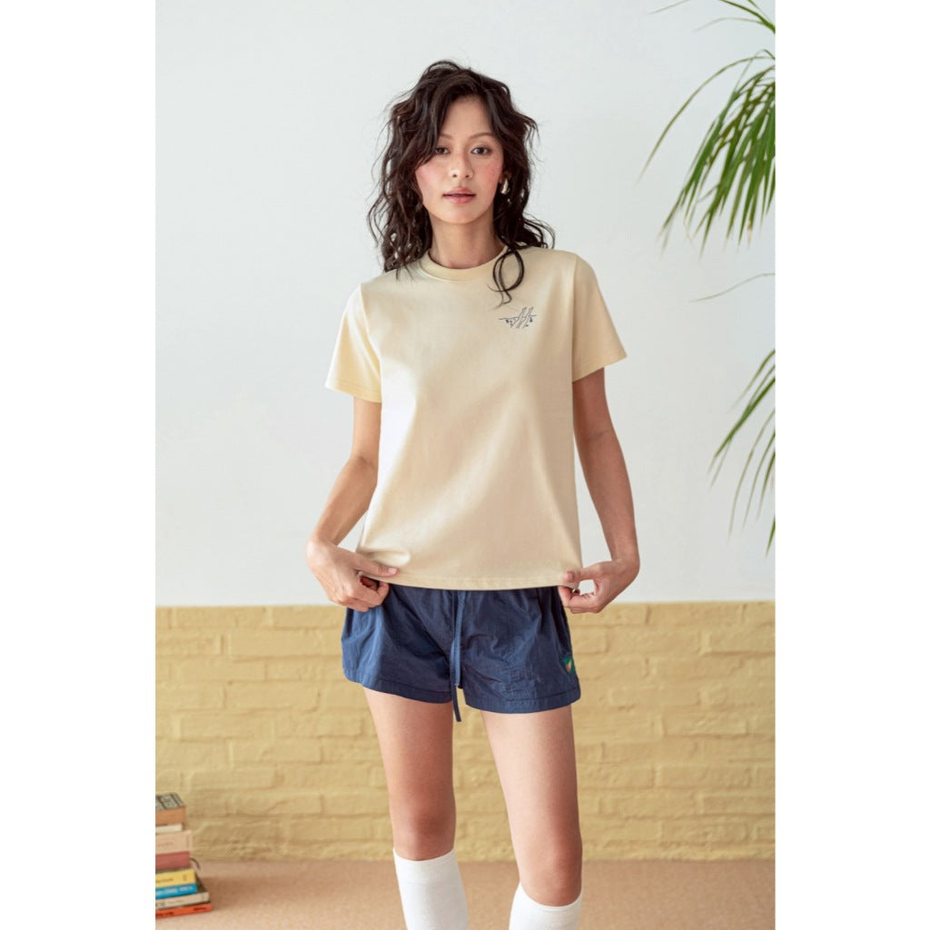 LIBÉ WORKSHOP - Baby tee shirt with light yellow print