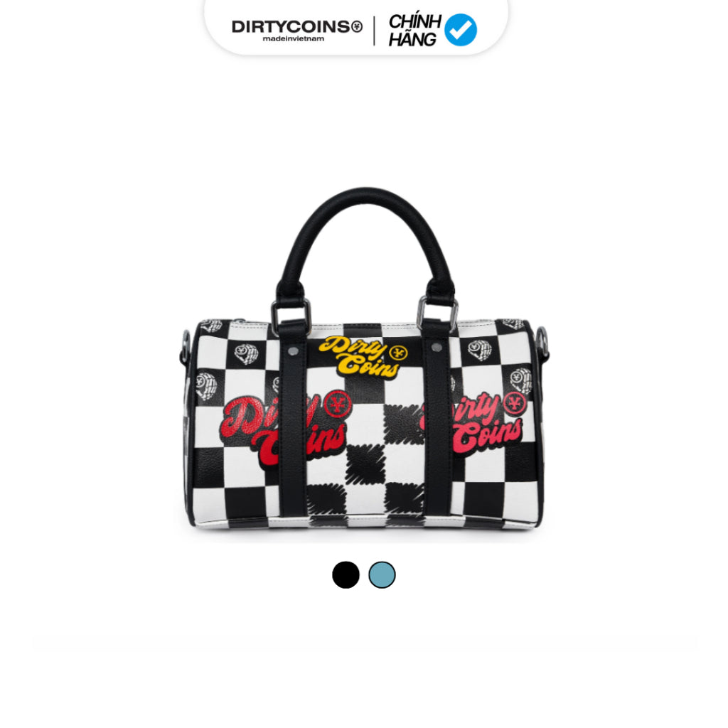 DirtyCoins Checkerboard Print Mini Bowler Bag