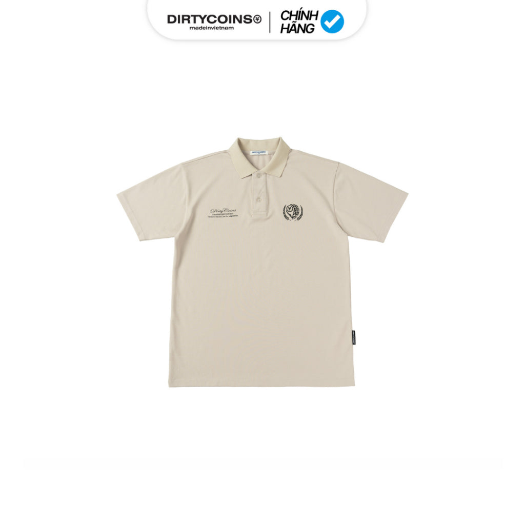 DirtyCoins Academy Regular Polo - Cream T-Shirt