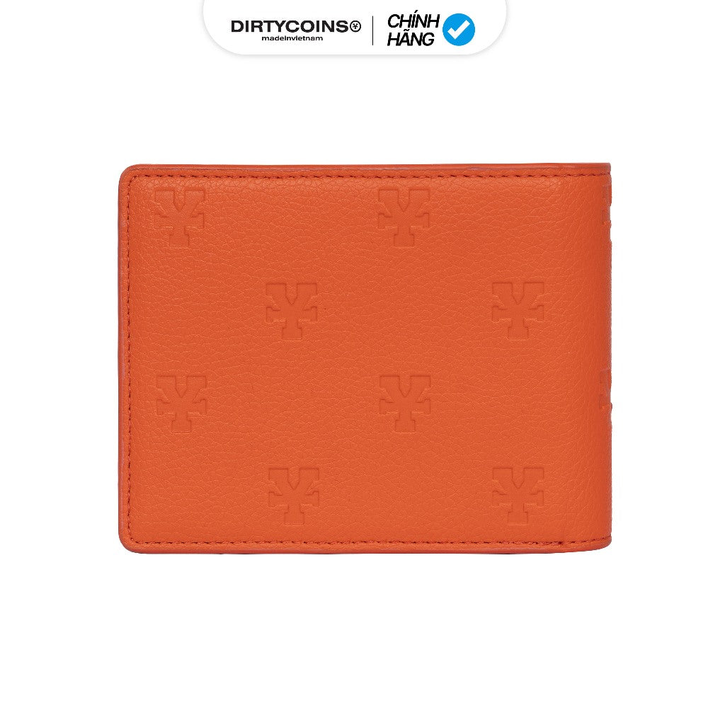 Fold Wallet Y Pattern Embossed - Orange