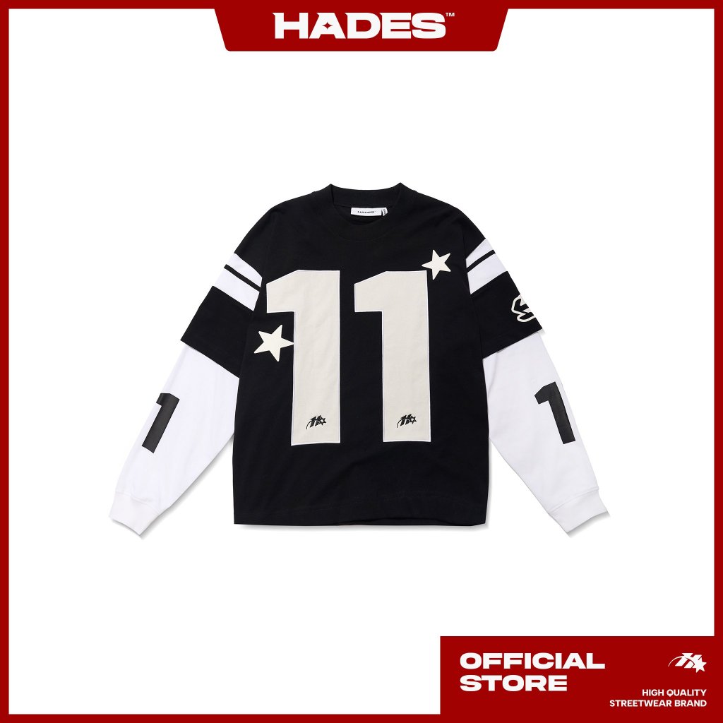 HADES DOUBLE LAYER LONGSLEEVE Unisex Long Sleeve Shirt Cotton Fabric - Genuine HADES Brand