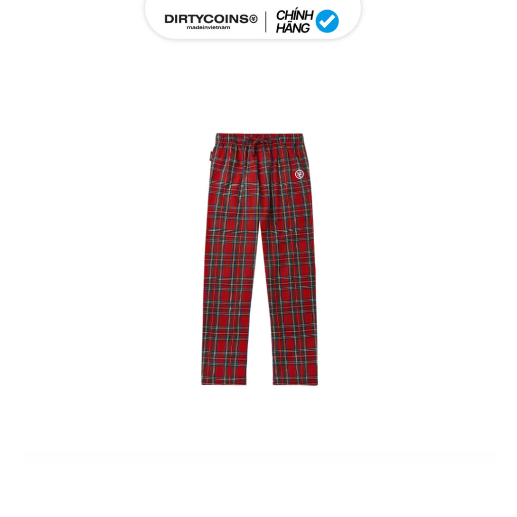 Quần DirtyCoins Logo Plaid Pants - Red