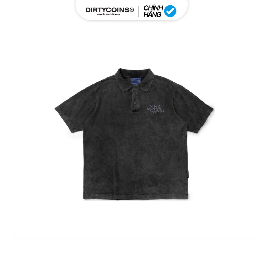 Áo Thun DirtyCoins Club Wash Polo - Grey