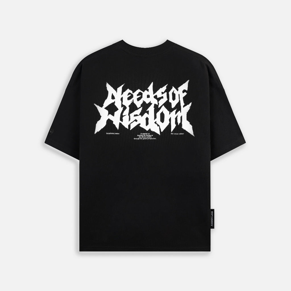 NEEDS OF WISDOM Akash Tee - Black - Genuine Local Brand