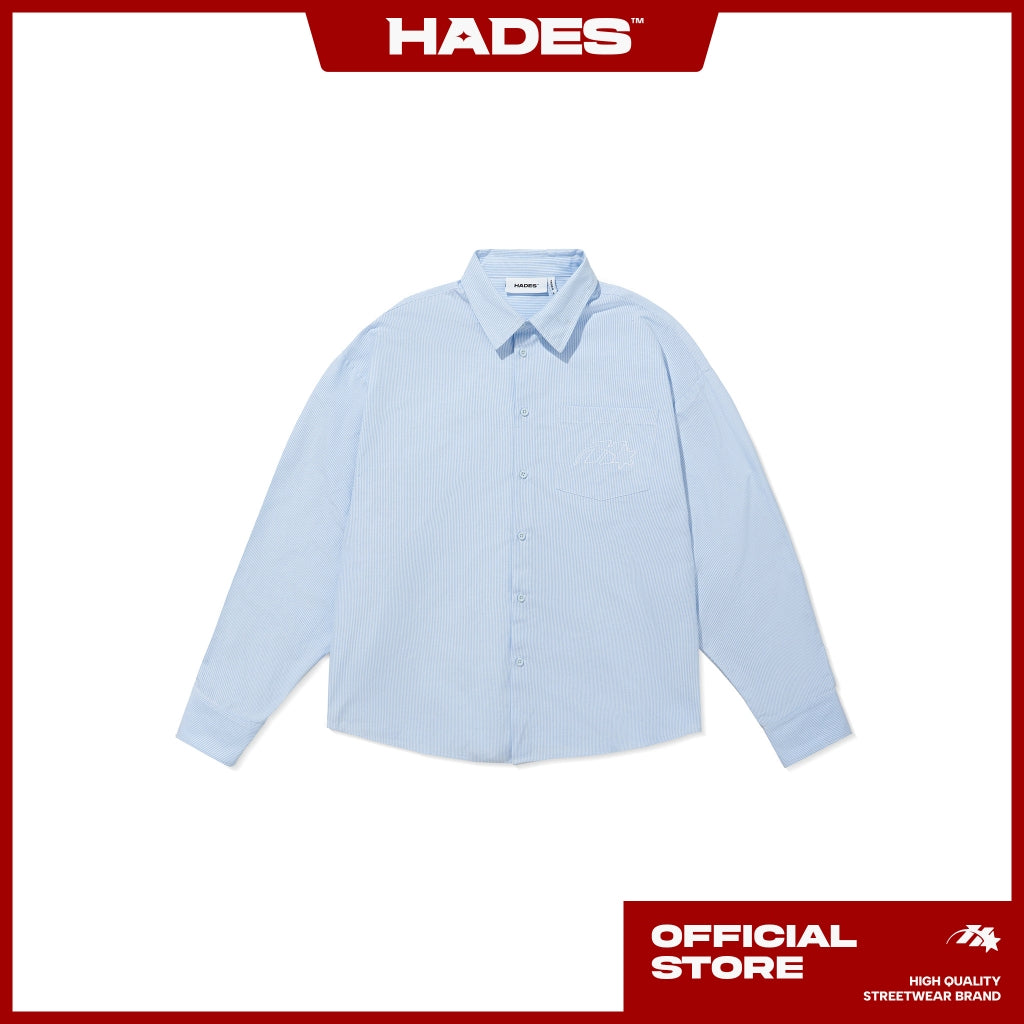 UNISEX HADES STRIPED SHIRT LONG SLEEVE SHIRT 24 COTTON - GENUINE HADES BRAND