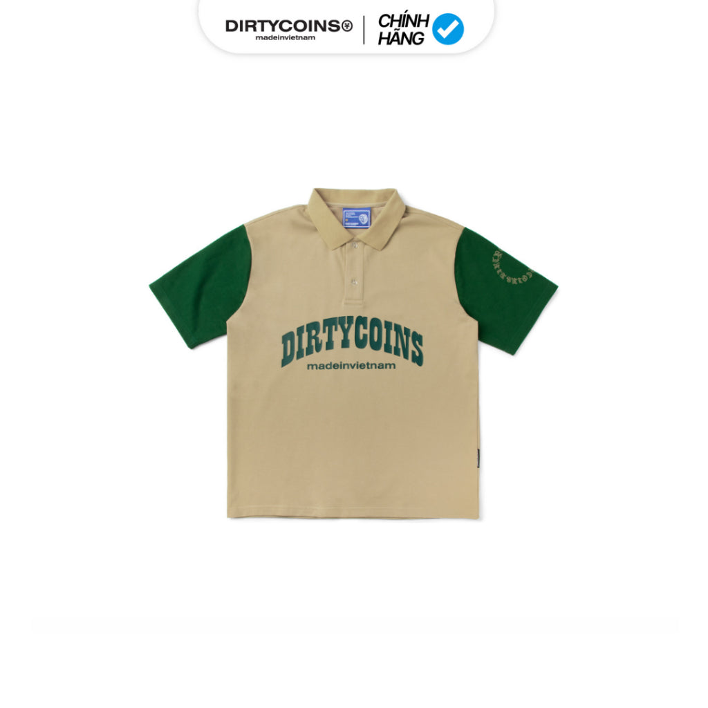 DirtyCoins University Polo T-Shirt - Brown/Green