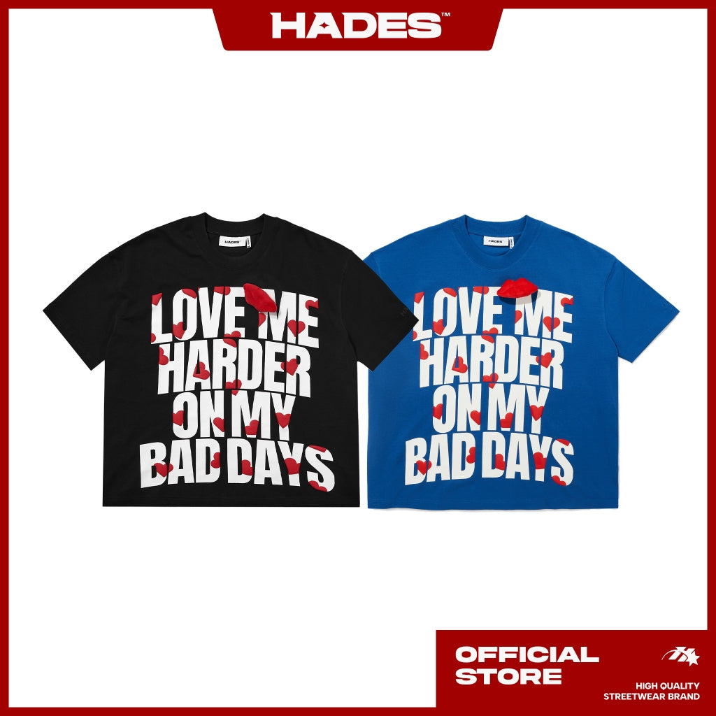 ÁO THUN TAY LỠ UNISEX HADES LOVE HARDER TEE 100% COTTON - HADES BRAND CHÍNH HÃNG