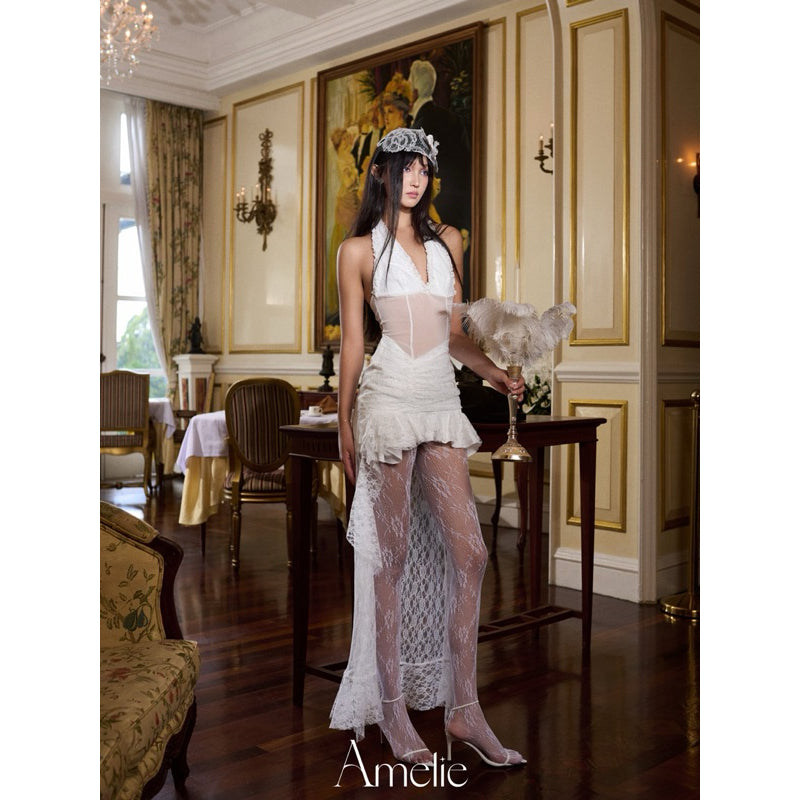 AMELIE - Váy ren cổ chữ V phối đuôi cá - Ofelia Dress