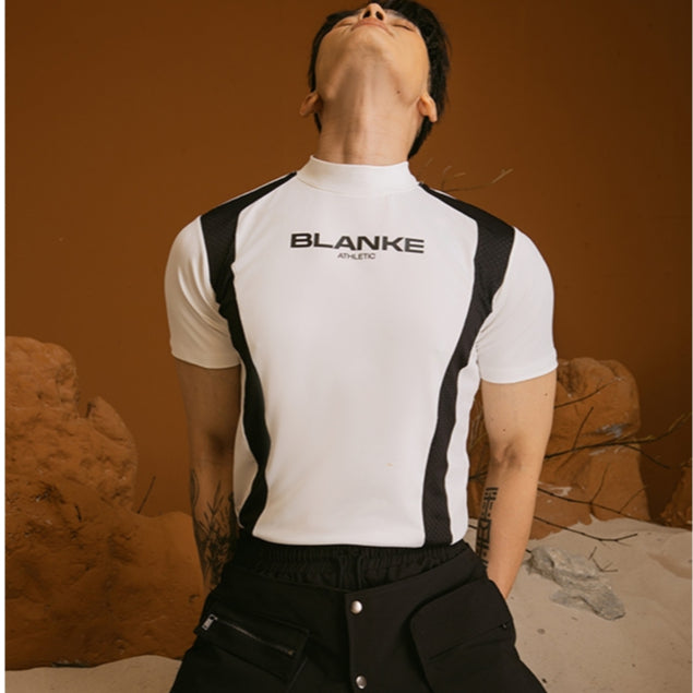 BLANKESPACE Nich Tee Sports Shirt Two-Color Stretch Fabric Men Women Unisex