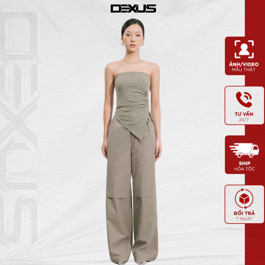 Women's Wide Leg Pants Trendy Gray JIMMY BOTTOM_DXQ150052