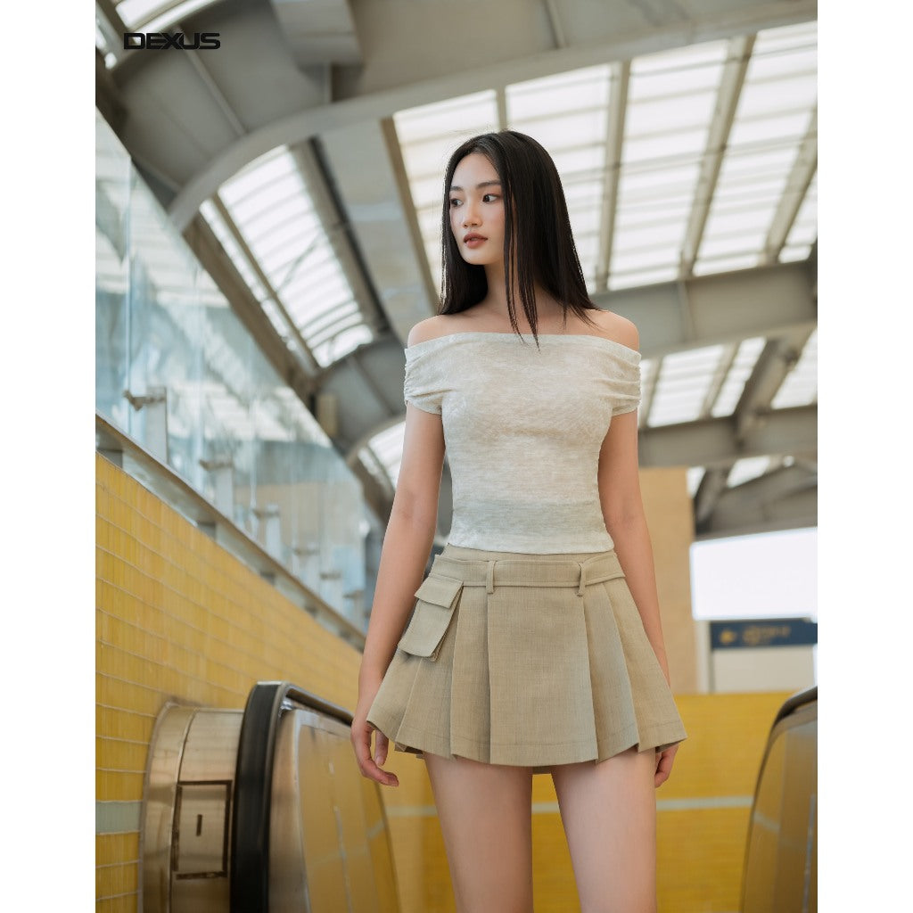 Chân Váy Xếp Li Túi Hộp Cá Tính    LUCICUS SKIRT_ DXCV140648