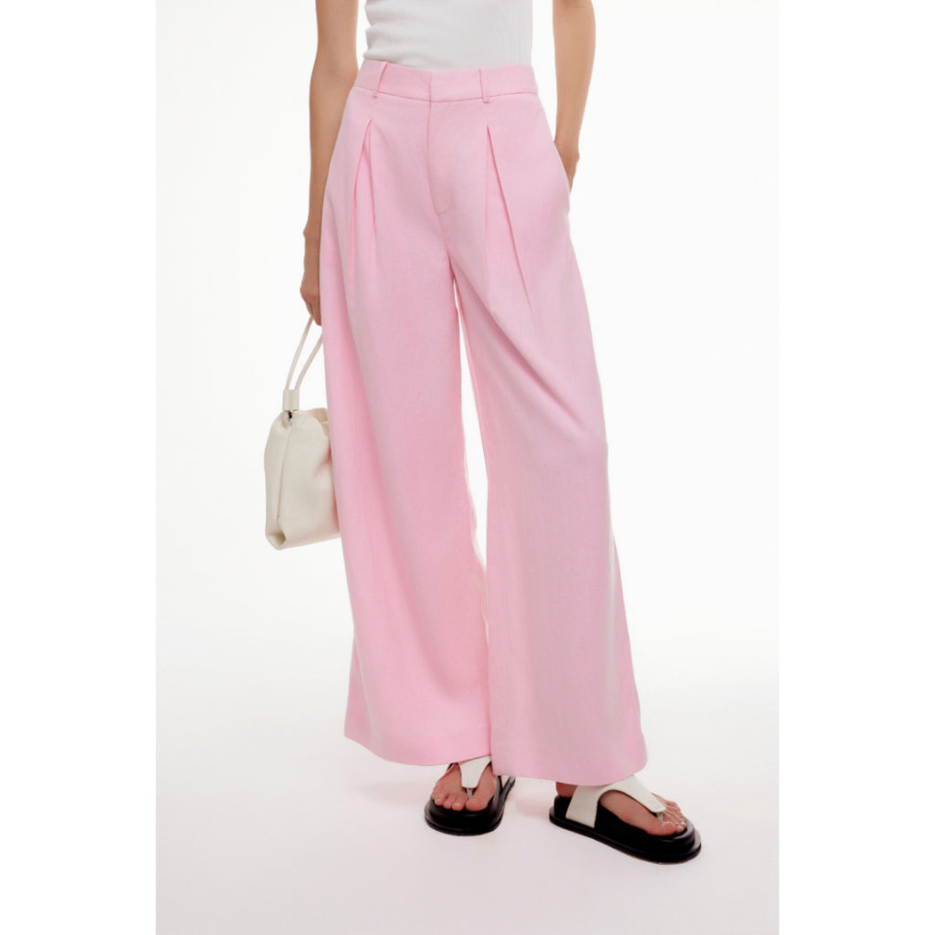 MONO TALK low-rise trousers with pleated waistband and cross pockets, MCS24S-B30005TK