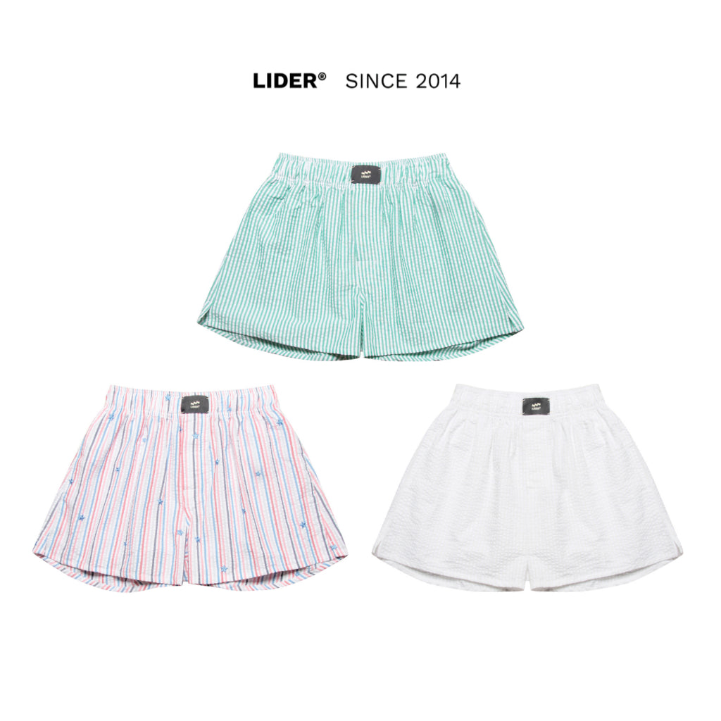 Quần Đùi Ngủ Kẻ Sọc Cotton Unisex LIDER BOXER SHORTS