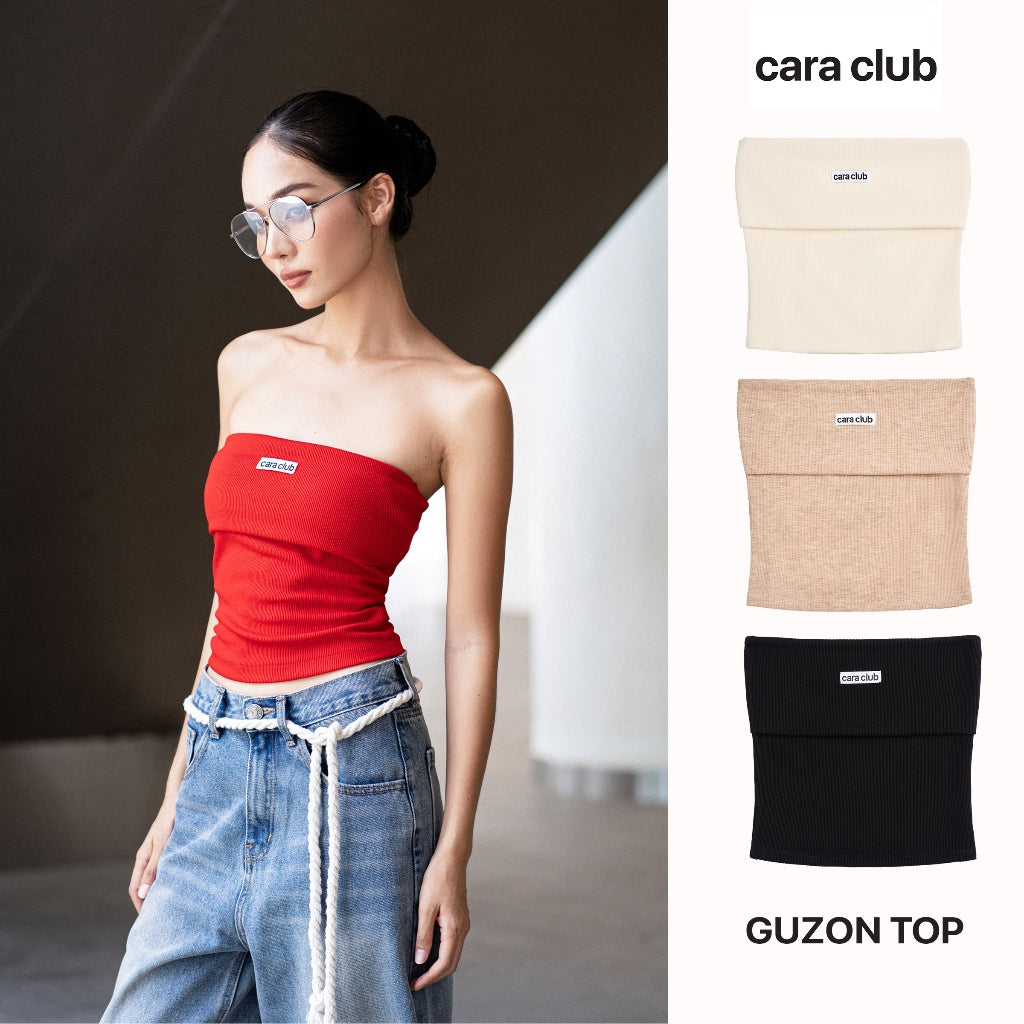 CARA Áo cúp ngực croptop nữ Guzon form ôm đơn giản cá tính